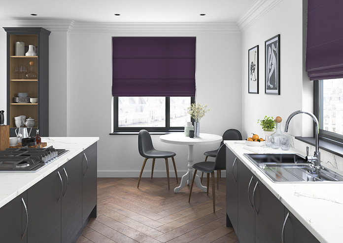 Faux Suede, Purple - Roman Blind - Image 5